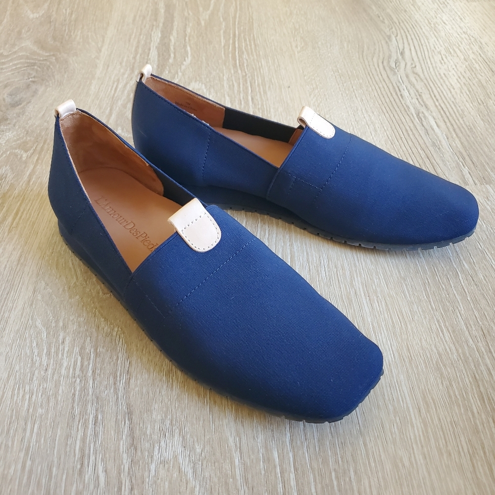 L'AMOUR DES PIEDS WOMEN'S BLUE COMFY WEDGE LOAFER NEW SIZE 7M